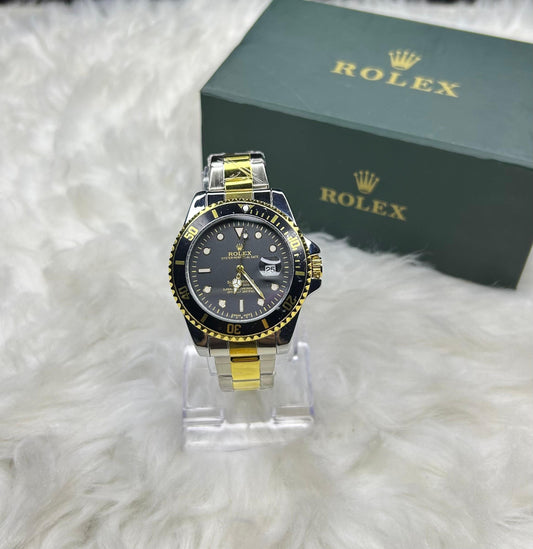 🖤 Black Marine – Two-Tone Dive Watch ⌚