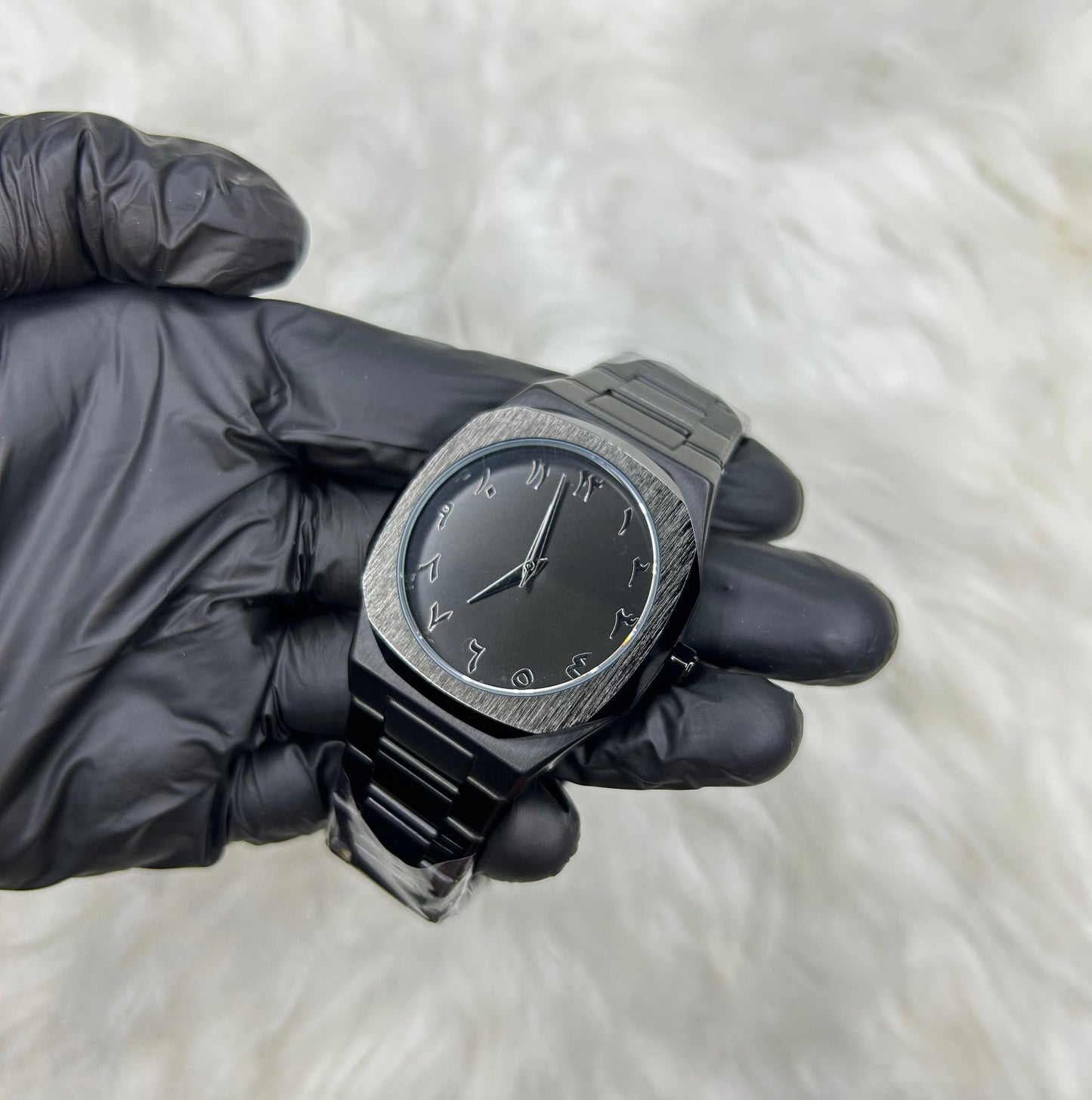🖤 Black Aura – Steel Edition | Arabic Dial ⌚