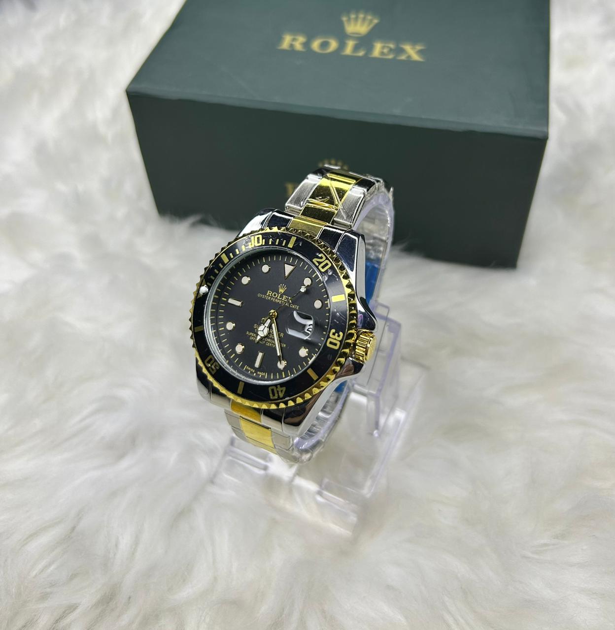 🖤 Black Marine – Two-Tone Dive Watch ⌚