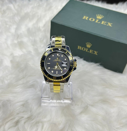 🖤 Black Marine – Two-Tone Dive Watch ⌚